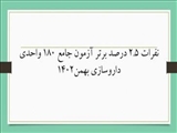 نفرات 2.5 درصد برتر آزمون جامع 180 واحدی داروسازی بهمن1402